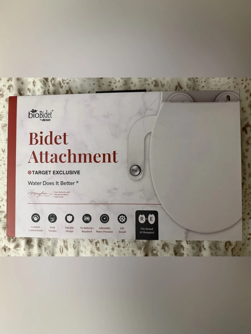 Bidet Attachment - White, Compact Design. Easy 10 minute setup and Installation